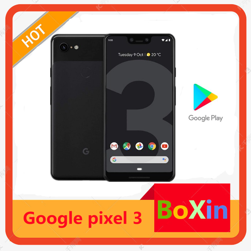 Google pixel 3 desbloqueado, telefone movel de 6.3 &4gb ram 64 gb 및 128gb rom 12mp octa core 4g lte 안드로이드, versao eua